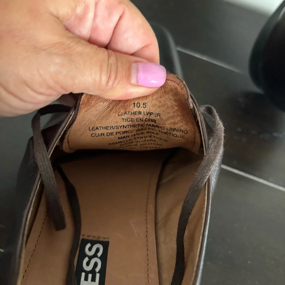 Express Brown Leather Capped Toe Oxford Shoes Classic Design‎ 10.5